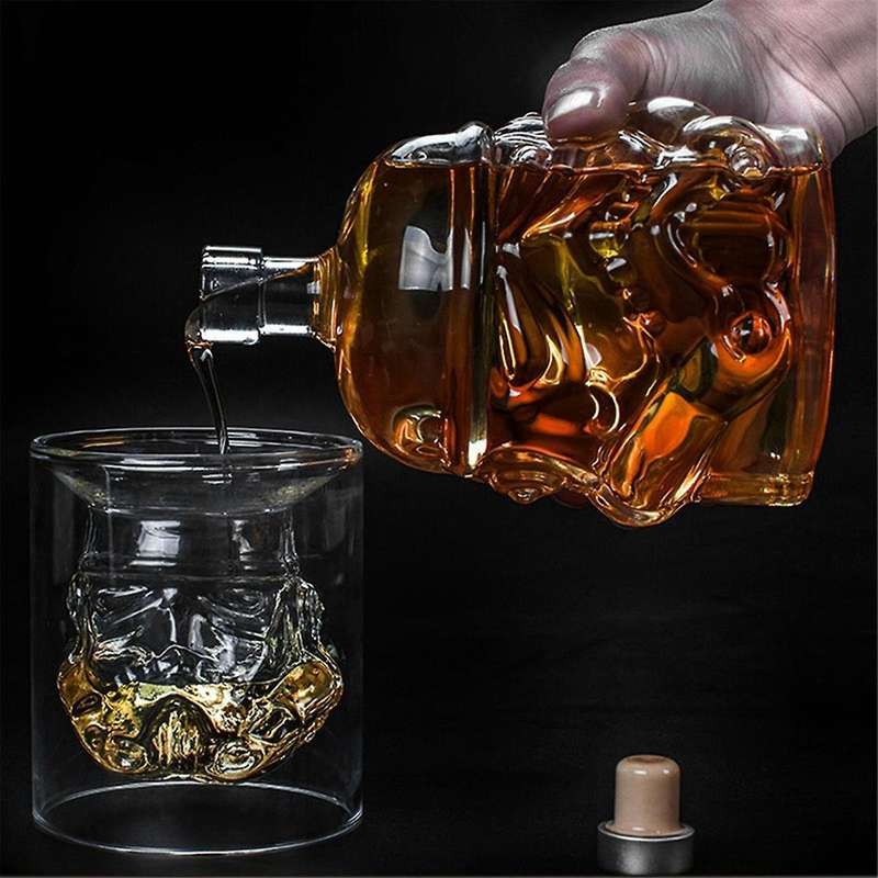 Transparent Skull Glass, High Borosilicate Glass, Heat-Resistant Wine Utensil,Skull Wine Bottle