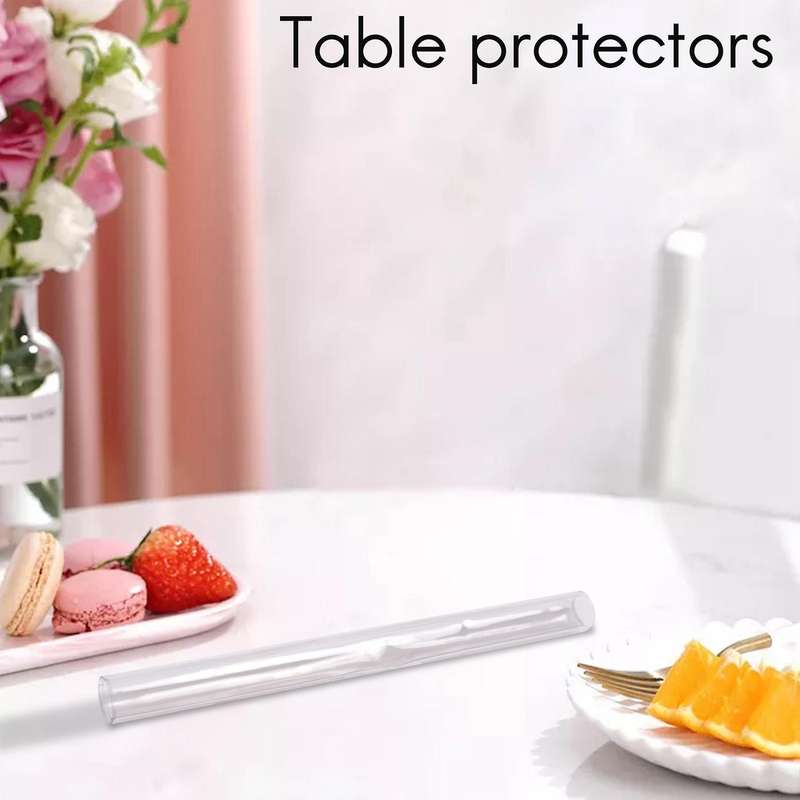 Transparent Waterproof Tablecloth Pvc Table Cloth Solid Pattern Oil-proof Tablecloth Glass Soft Clo