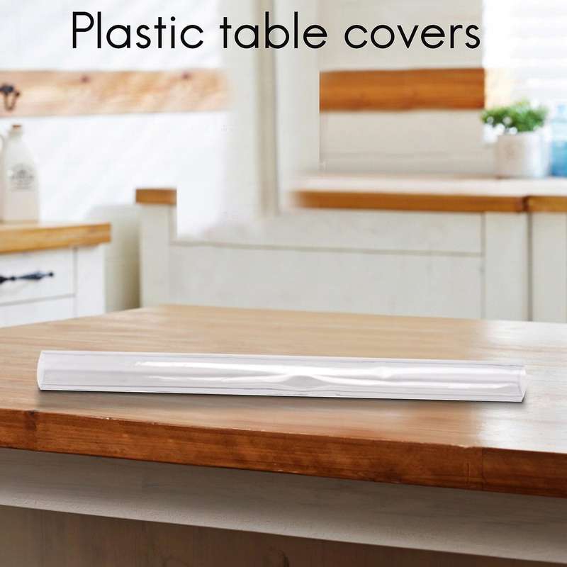 Transparent Waterproof Tablecloth Pvc Table Cloth Solid Pattern Oil-proof Tablecloth Glass Soft Clo