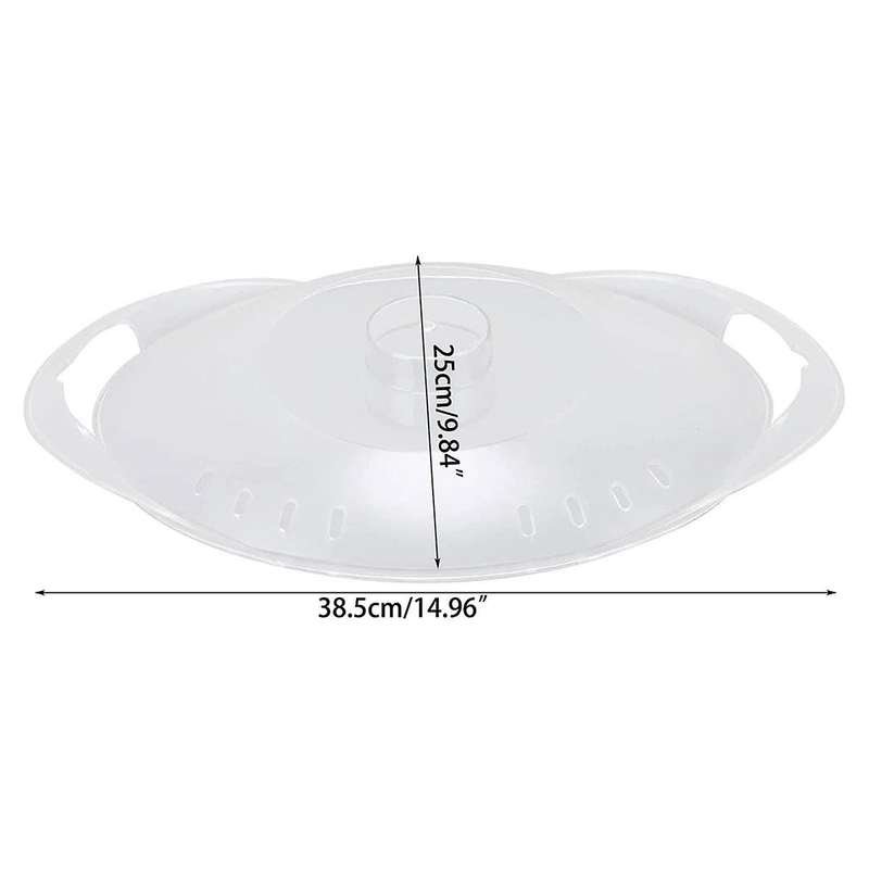 Transparent Steaming Pan Cover for Tm6, Tm5, Tm31 Universal Replacement Lid for Food Processors In K