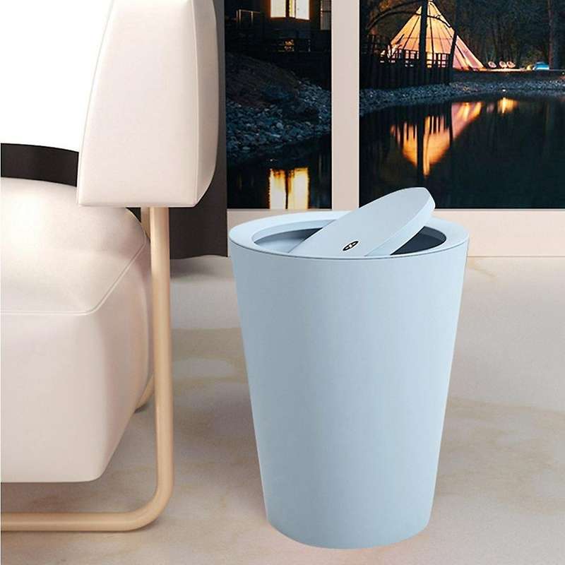 Trash Can Shake Lid Type Household Simple Bathroom Large Living Room Bedroom Nordic Style Paper Bask