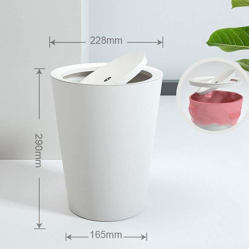 Trash Can Shake Lid Type Household Simple Bathroom Large Living Room Bedroom Nordic Style Paper Bask