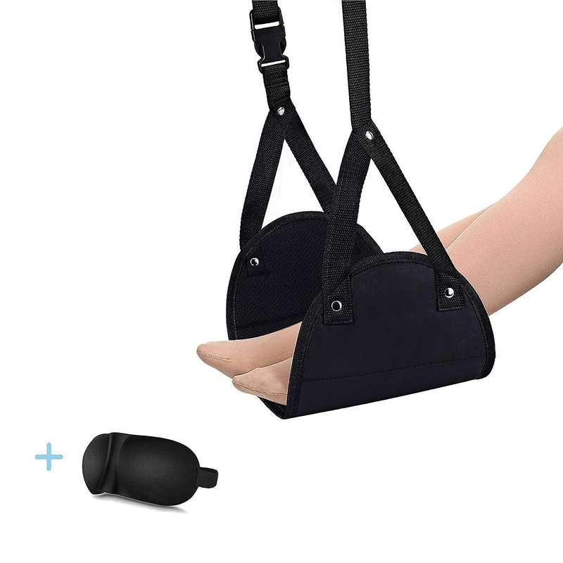 Travel Footrest Airplane Leg Rest Flight Foot Hammock Carry-On