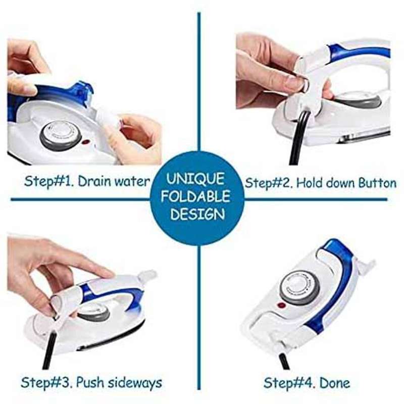 Travel Iron Portable Steam Iron for Clothes Mini Iron Non-stick Plate Dry Ironing Steam Ironing Fast