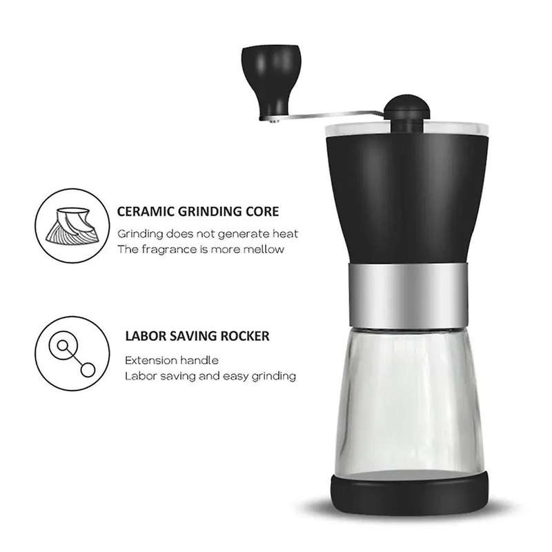 Travel Hand Coffee Pot Pour Over Coffee Maker Set Coffee Kettle Dripping Cup Portable Bean Grinder