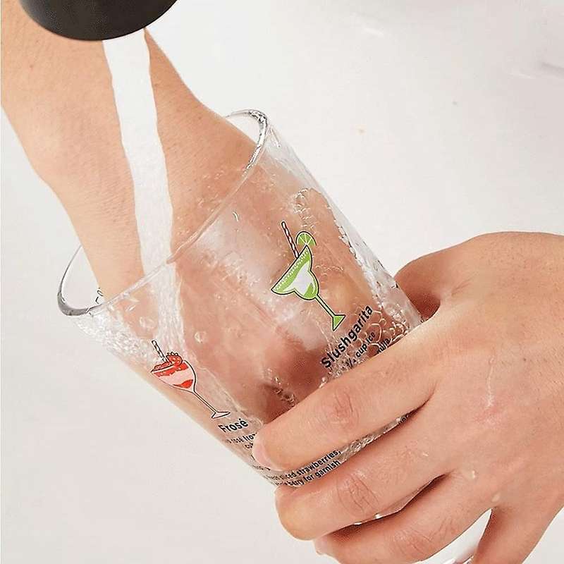Travel Glass Coffee Cup with Non-Slip Cover Glass with Straws Cute Household Glass Cup with Scale 45