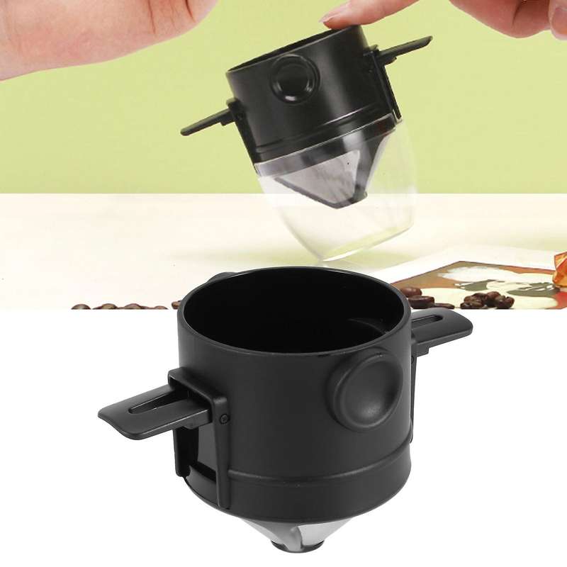 Travel Pour Over Cup Coffee Filter,portable Foldable Cone Reusable Foldable with Brush Scoop for Tr