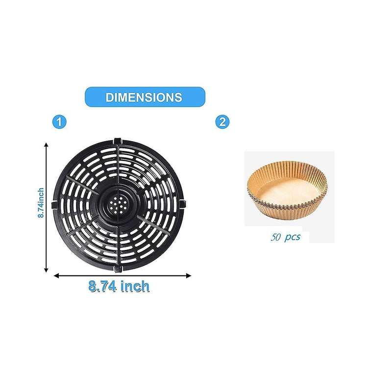 Tray, Upgraded Round Grill Crisper Plate Non-stick Coating Accessories Rack