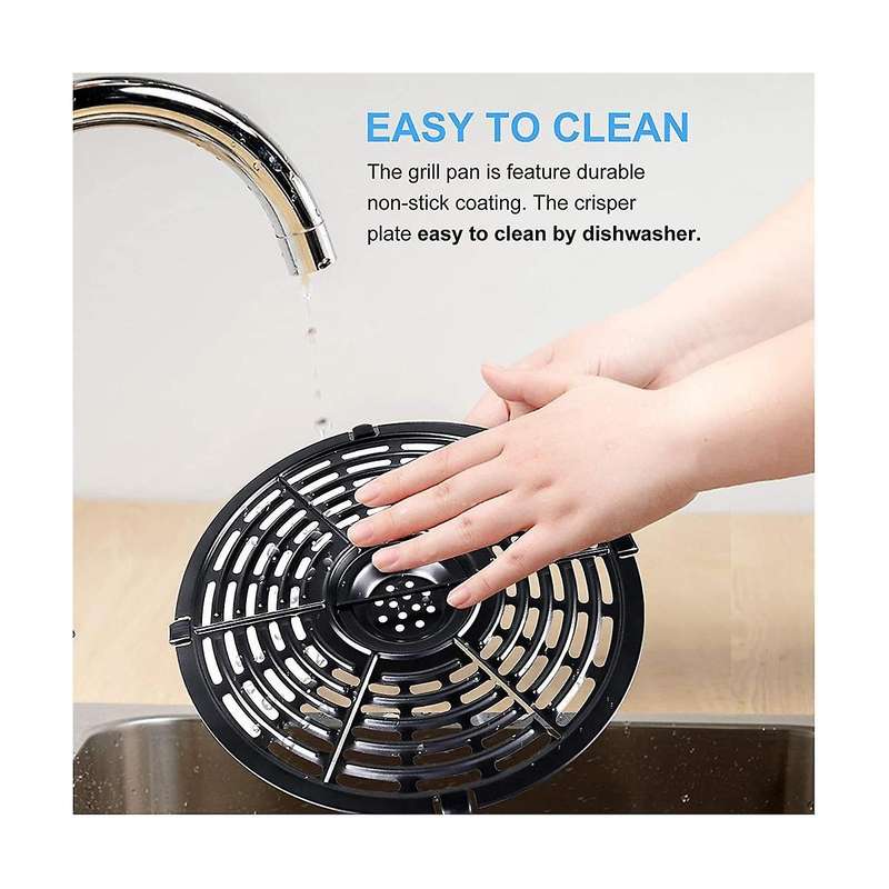 Tray, Upgraded Round Grill Crisper Plate Non-stick Coating Accessories Rack