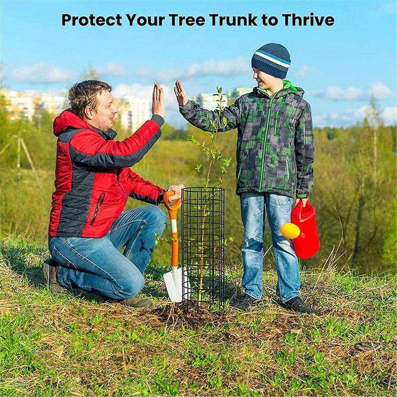 Tree Trunk Protector, 6 Pack Plant Guard Protectors with Zip Ties & Metal Stakes, Garden Protection