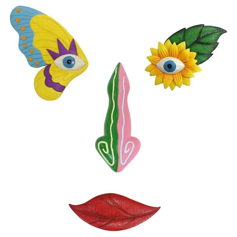 Tree Face Decor Outdoor,Colorful Butterfly Garden Decor,Tree Art Decoration,Suitable for Tree and Wa