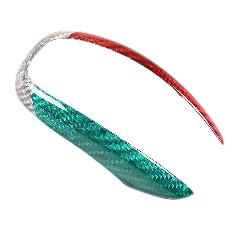 Tricolor Carbon Fiber Style Plastic Gear Shift Head Cover Trim for Stelvio 2017-2019 Car Accessories
