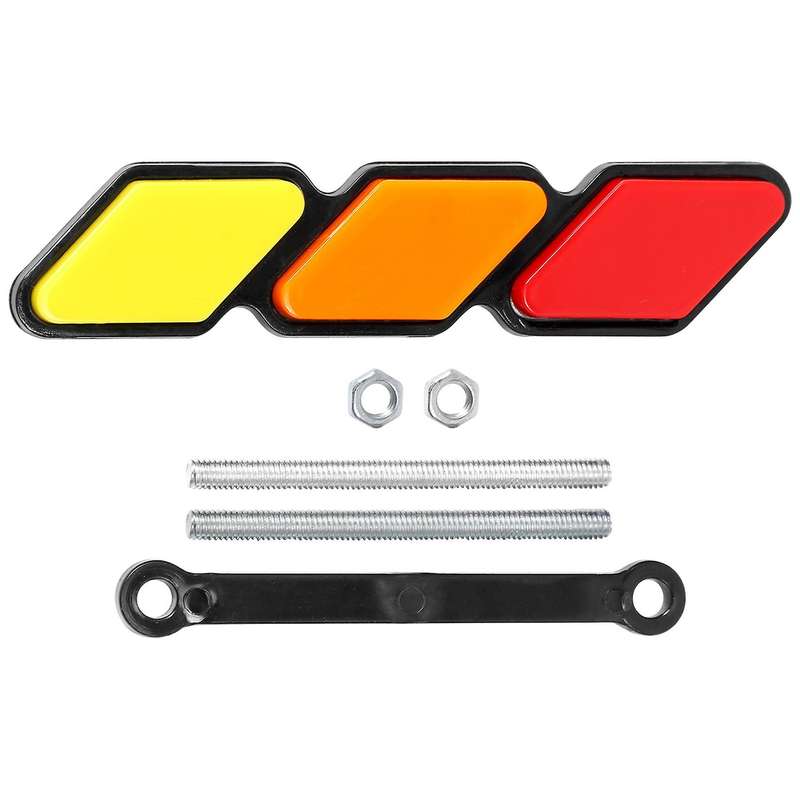 Tri-Color Front Grille Badge Emblem Compatible Toyota Tacoma 4Runner RAV4