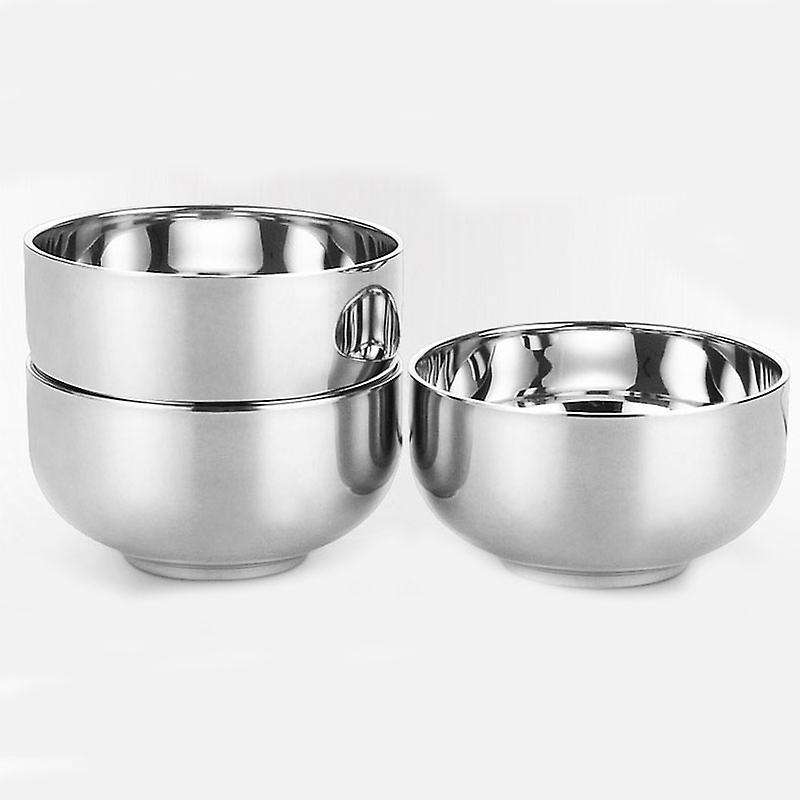 Tri- Stainless Steel Dinnerware Bowls Fork Spoons Chopsticks Tableware Set with Storage Bag for Camp