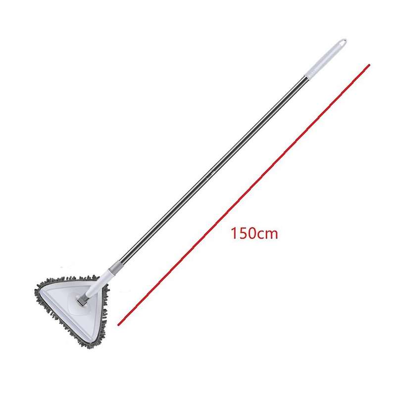 Triangle Mop with Long Handle Cleaning Tool for Dirty Wall Wall Cleaning Mop 180 Rotatable Adjustabl