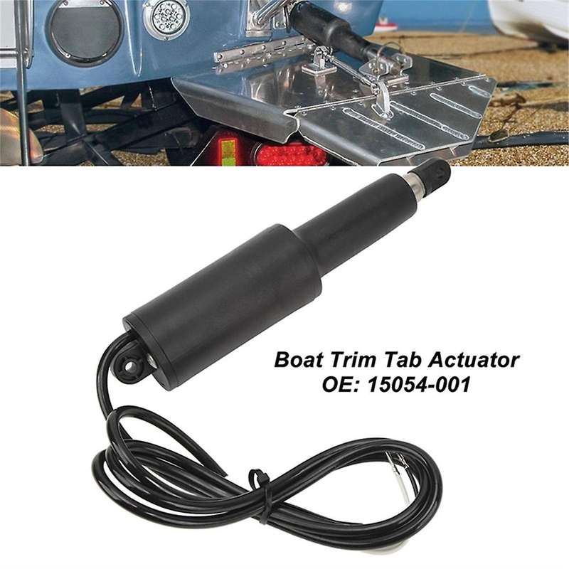 Trim Tabs Actuator Assembly, 12V Trim Tab Actuator 101 Standard 2 1/4in Stroke 6Ft Cable 15054001 fo