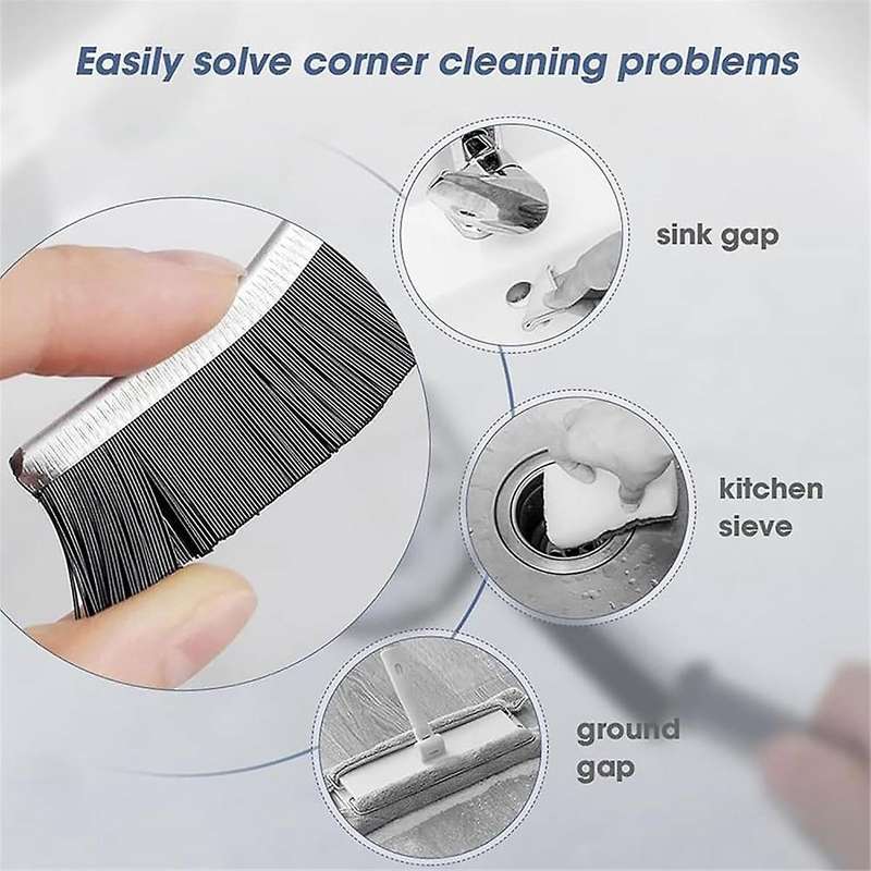 Trinketzy Brush, Trinketzy Hard-Bristled Crevice Cleaning Brush, Trinketzy Crevice Cleaning Brush(2P