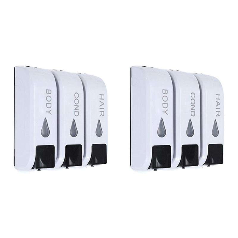 Triple Shower Soap Dispenser Wall Mounted Liquid Shampoo Dispenser