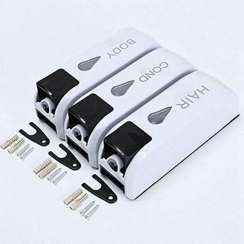 Triple Shower Soap Dispenser Wall Mounted Liquid Shampoo Dispenser