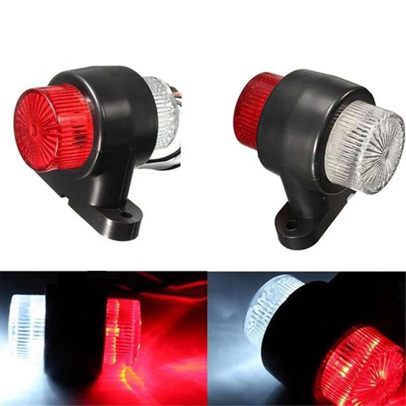 Truck 24V Side Marker Lights 12V Trailer Outline Lamp Clearance Lights Tail Light Assembly for ,2PCS