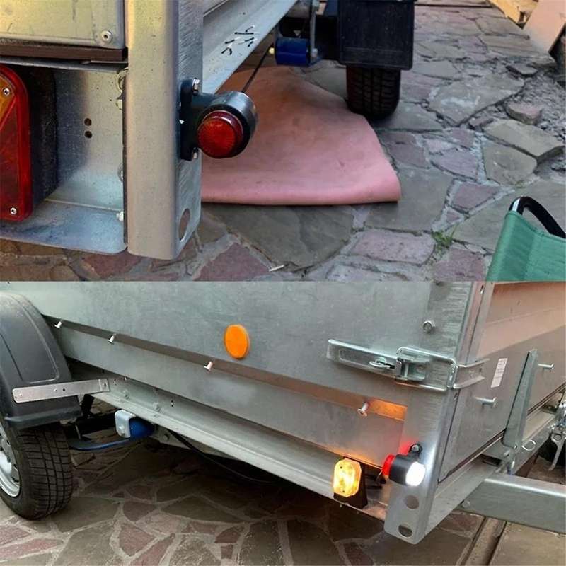 Truck 24V Side Marker Lights 12V Trailer Outline Lamp Clearance Lights Tail Light Assembly for ,2PCS