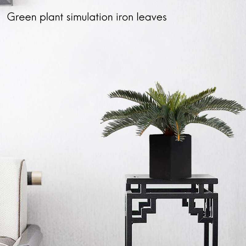 Tropical Plants Artificial Palm Tree Plastic Palm Leaves Green Monstera Fake Coconut Leafs for Home