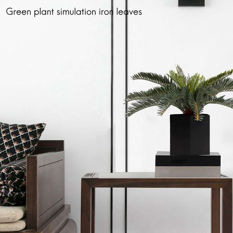 Tropical Plants Artificial Palm Tree Plastic Palm Leaves Green Monstera Fake Coconut Leafs for Home