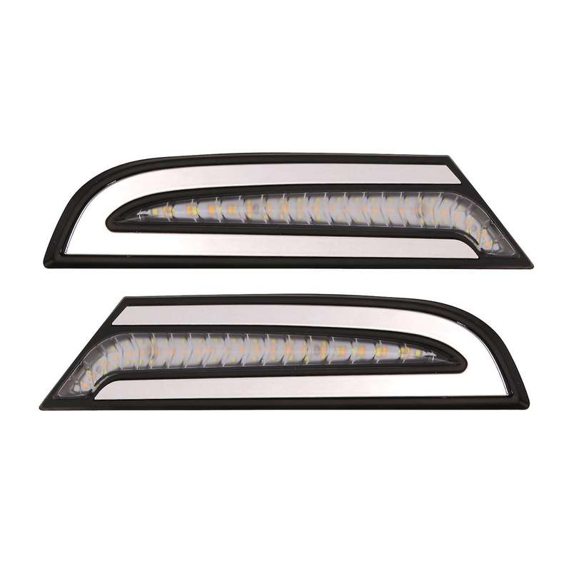 Truck Front Bumper Daytime Running Light Fog Light Yellow and White Turn Signal for - Truck MP3