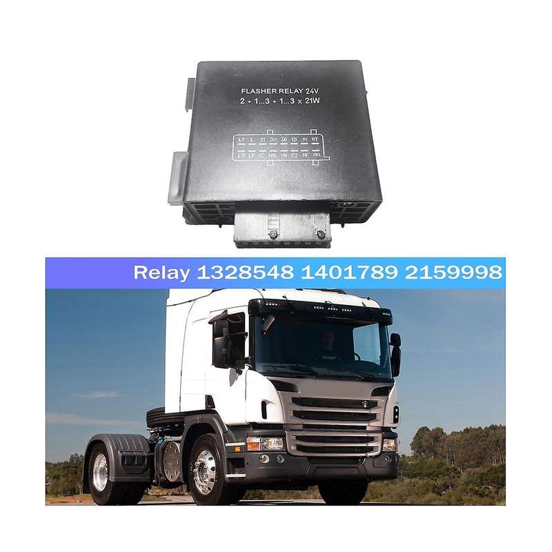 Truck Turn Signal Relay Flasher Unit for Electrical System Flasher Relay 1328548 1401789 2159998