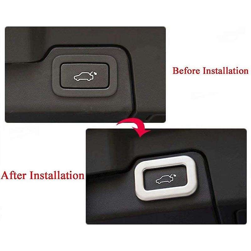 Trunk Door Electric Switch Button Frame Trim for 5 LR5 Range Evoque Sport Velar Car-Styling