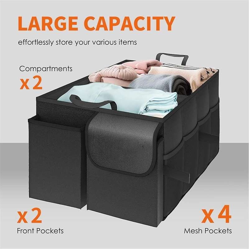 Trunk Organizer for Car - Large-Capacity Car Organizer, Foldable Trunk Organizer for SUVs & Sedans,G