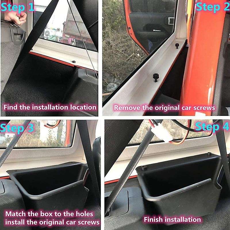 Trunk Storage Box Left & Right Rear Side Organizer for Wrangler JL 4-Door 2018 2019 2020 2021 Cargo
