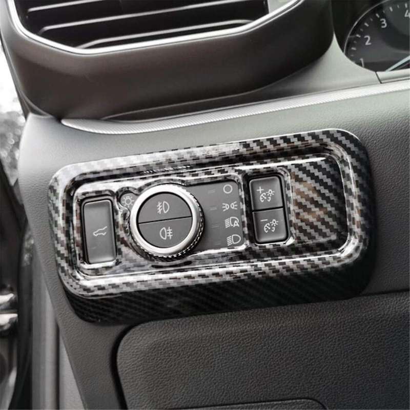 Trunk Switch Cover Dashboard Light Adjustment Trim ABS Carbon Fiber for Explorer 2020-2024 Accessor