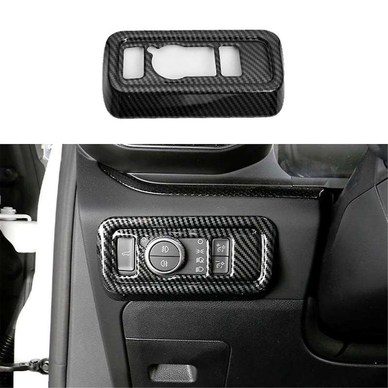 Trunk Switch Cover Dashboard Light Adjustment Trim ABS Carbon Fiber for Explorer 2020-2024 Accessor
