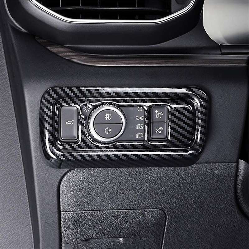 Trunk Switch Cover Dashboard Light Adjustment Trim ABS Carbon Fiber for Explorer 2020-2024 Accessor