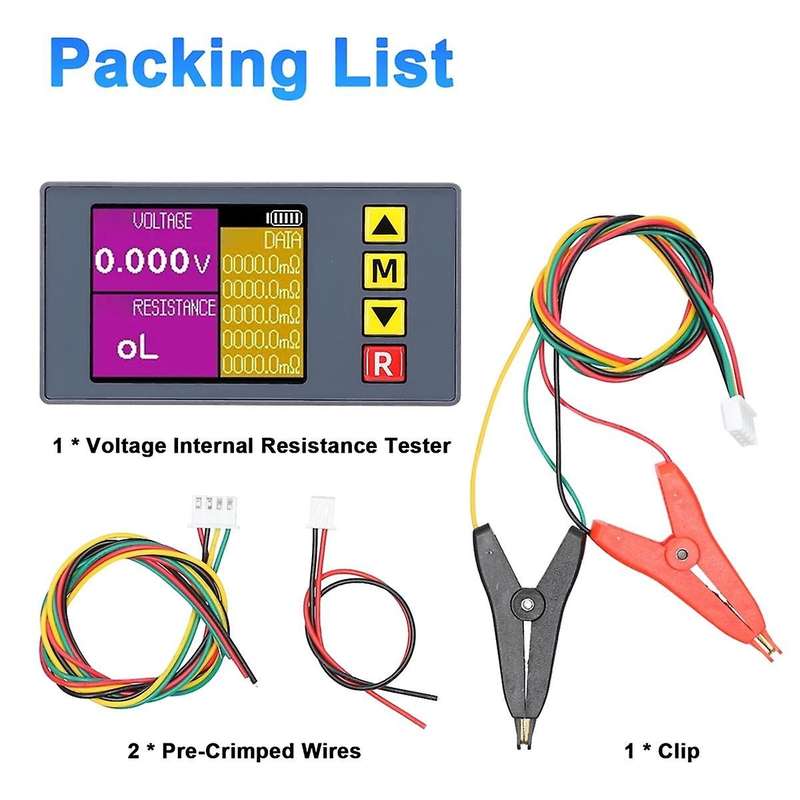 TS457 Voltage Internal Resistance Tester AC 4-Wire Professional Voltmeter Internal Resistance Test D