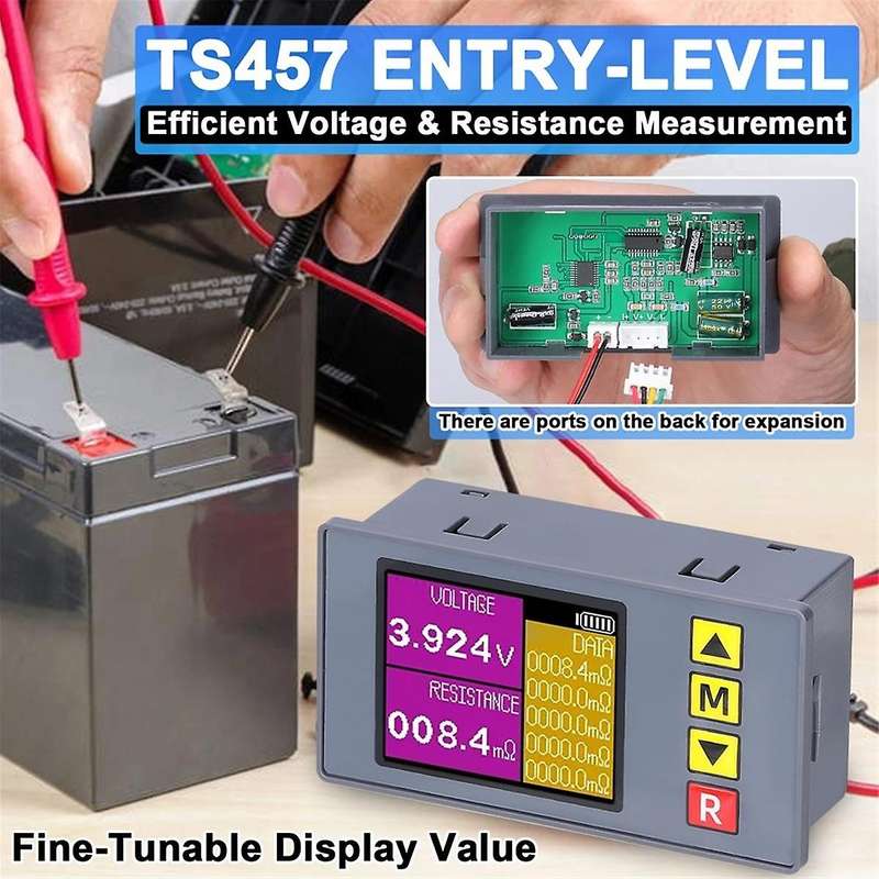 TS457 Voltage Internal Resistance Tester AC 4-Wire Professional Voltmeter Internal Resistance Test D