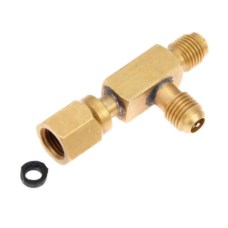 T-Shaped T Type Adapter with Rotary Connector 1/4inch External Thread Accessories New Pump SAE Flare