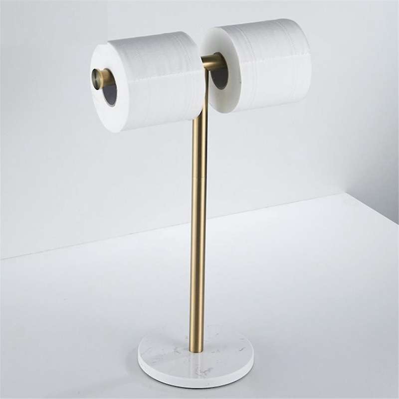 T-shape Hand Towel Stand with Marble Base for Bathroom Countertop Tissue Rack Holder Kitchen Free-st