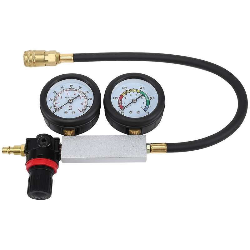 Tu-21 Cylinder Leak Tester Petrol Engine Compression Leakage Leakdown Detector Kit Diagnostics Tool