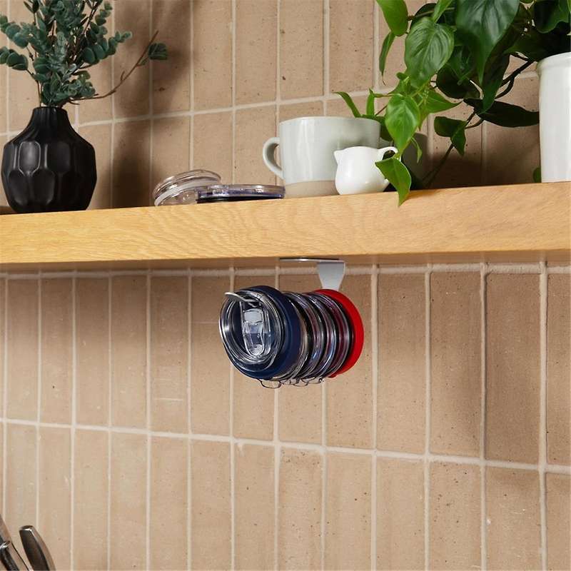 Tumbler Lid Organizer Horizontal 2024 New Tumbler Lid Storage Adhesive Lid Hook Tumbler Lid Hook Tu