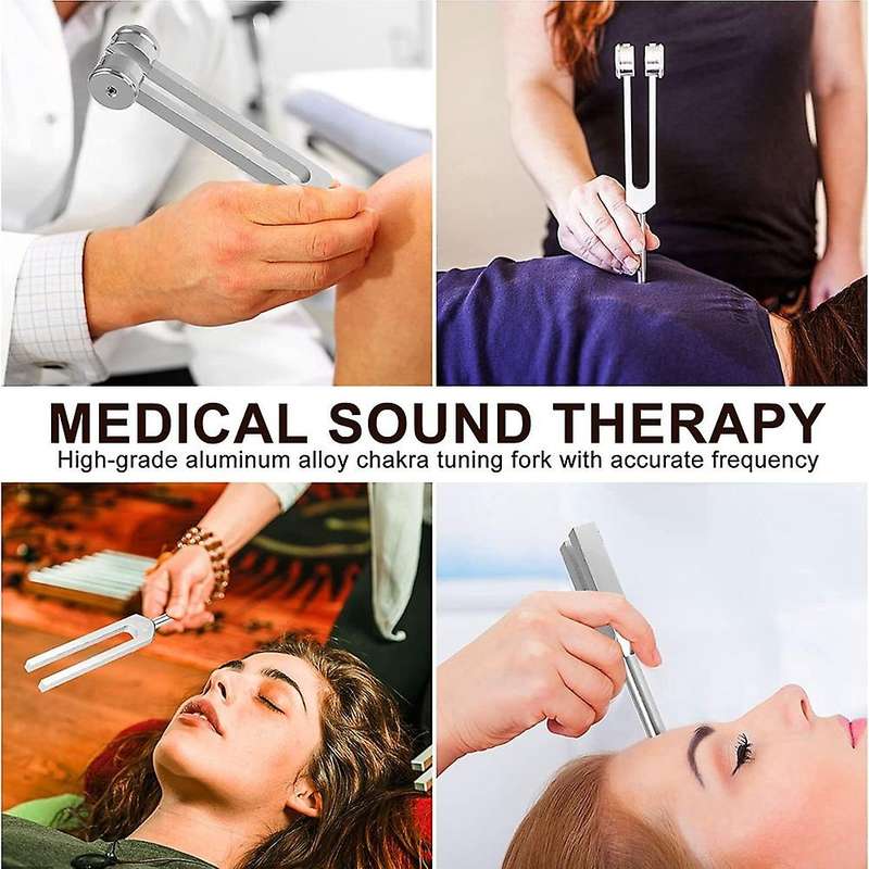 Tuning Fork Set (128hz, 136.1hz, 512hz,4096hz) for Healing Chakra Set