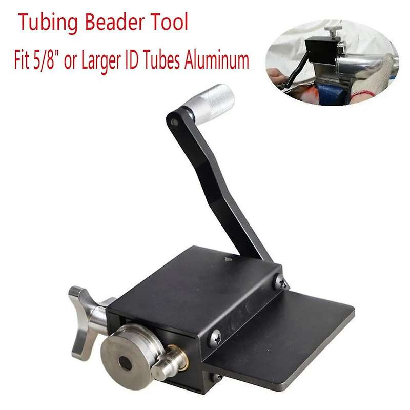 Tubing Beader Tool Manual Bead Roller Intake and Intercooler Piping Crimping Tool Fit 5/8In or Large