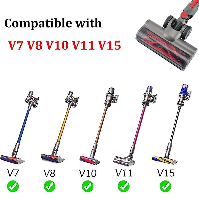 Turbine Brush Head for V7 V8 V10 V11 V15 Vacuum Cleaner Floor Attachment with Led Headlights