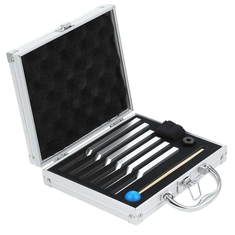 Tuning Fork Set of 6 (UT 396Hz, RE 417Hz, MI 528Hz, SOL 639HZ, FA741HZ, LA 852HZ) with Wooden Hamme
