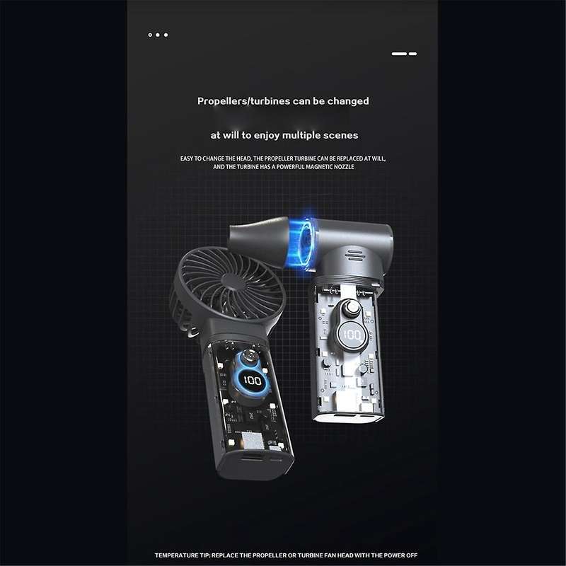 Turbo Jet Fan 110000RPM Handheld Blower Dust Cleaner Brushless Motor Power Bank Multi-Functional Out