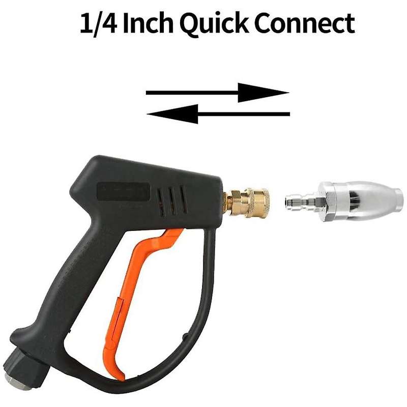 Turbo Nozzle for Pressure Washer, 360 Degrees Rotating Nozzle and 5 Tips, 1/4 Inch Quick Connect, Or