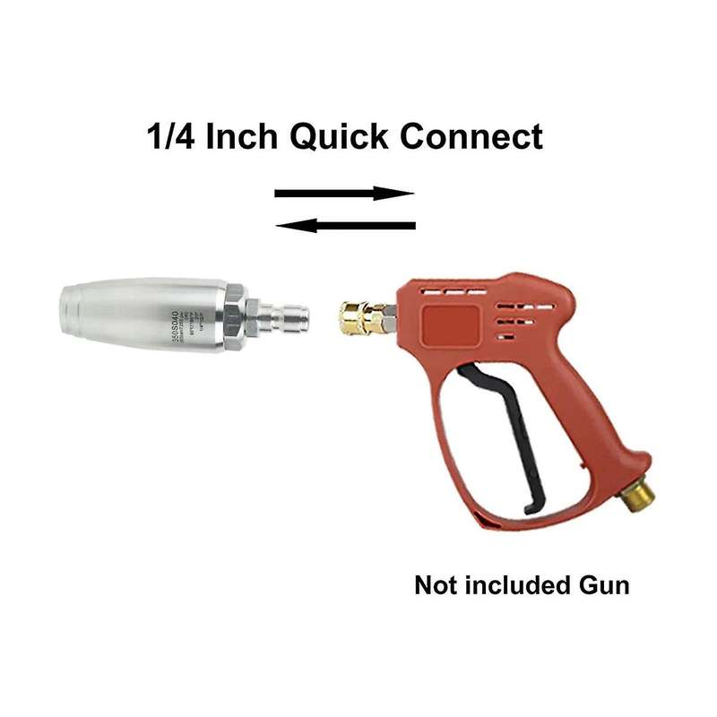 Turbo Nozzle for Pressure Washer, Rotating Nozzle for Hot and Cold Water, 1/4 Inch Quick Connect