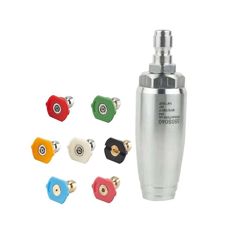 Turbo Nozzle for Pressure Washer, Rotating Nozzle for Hot and Cold Water, 1/4 Inch Quick Connect