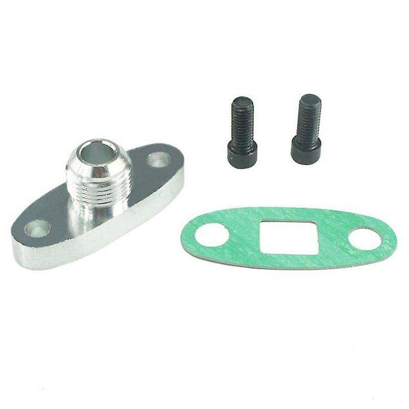 Turbo Oil Drain Outlet Flange Gasket Adapter Kit Set 10AN 10 an Fitting T3 T4 Refitting the An10 Tur